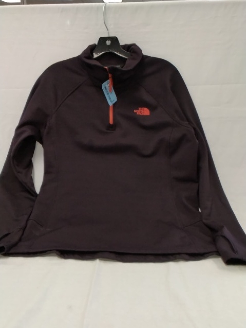 The North Face Women's Plum Quarter-Zip Pullover with Orange Accents